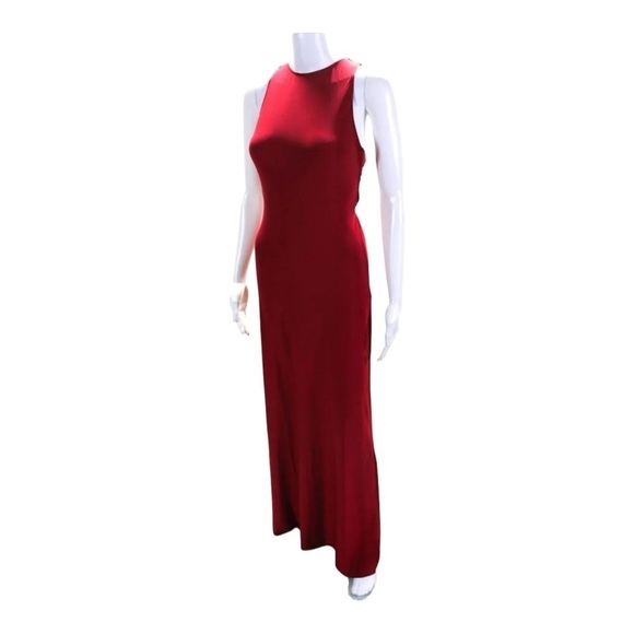 MISA Red Open Back Pargol Sleeveless Formal Maxi Dress Small NWT - Picture 9 of 12
